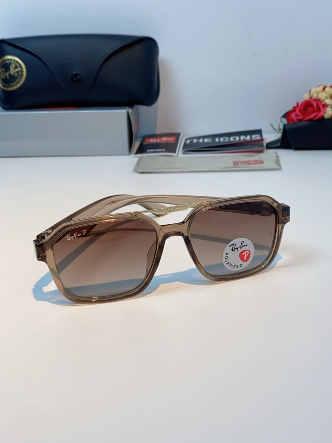 RayBan雷朋 2025新款男女复古夜视偏光太阳镜女韩版ins时尚方形墨镜开车遮阳防紫外线 RB897