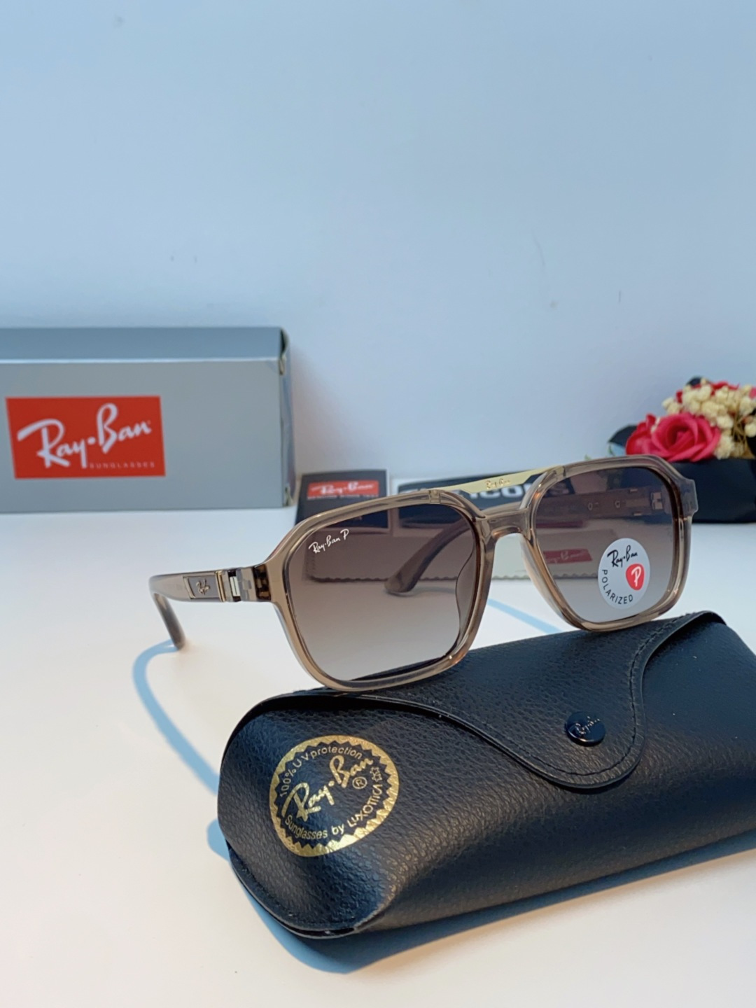 RayBan雷朋 2025新款男女复古夜视偏光太阳镜女韩版ins时尚方形墨镜开车遮阳防紫外线 RB897