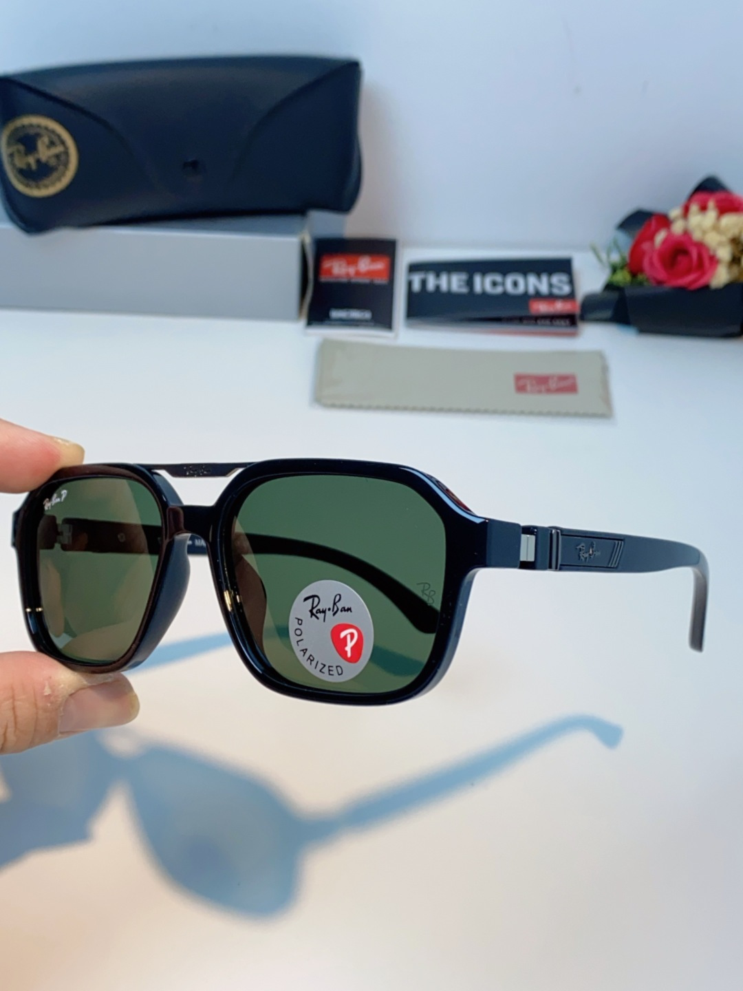 RayBan雷朋 2025新款男女复古夜视偏光太阳镜女韩版ins时尚方形墨镜开车遮阳防紫外线 RB897