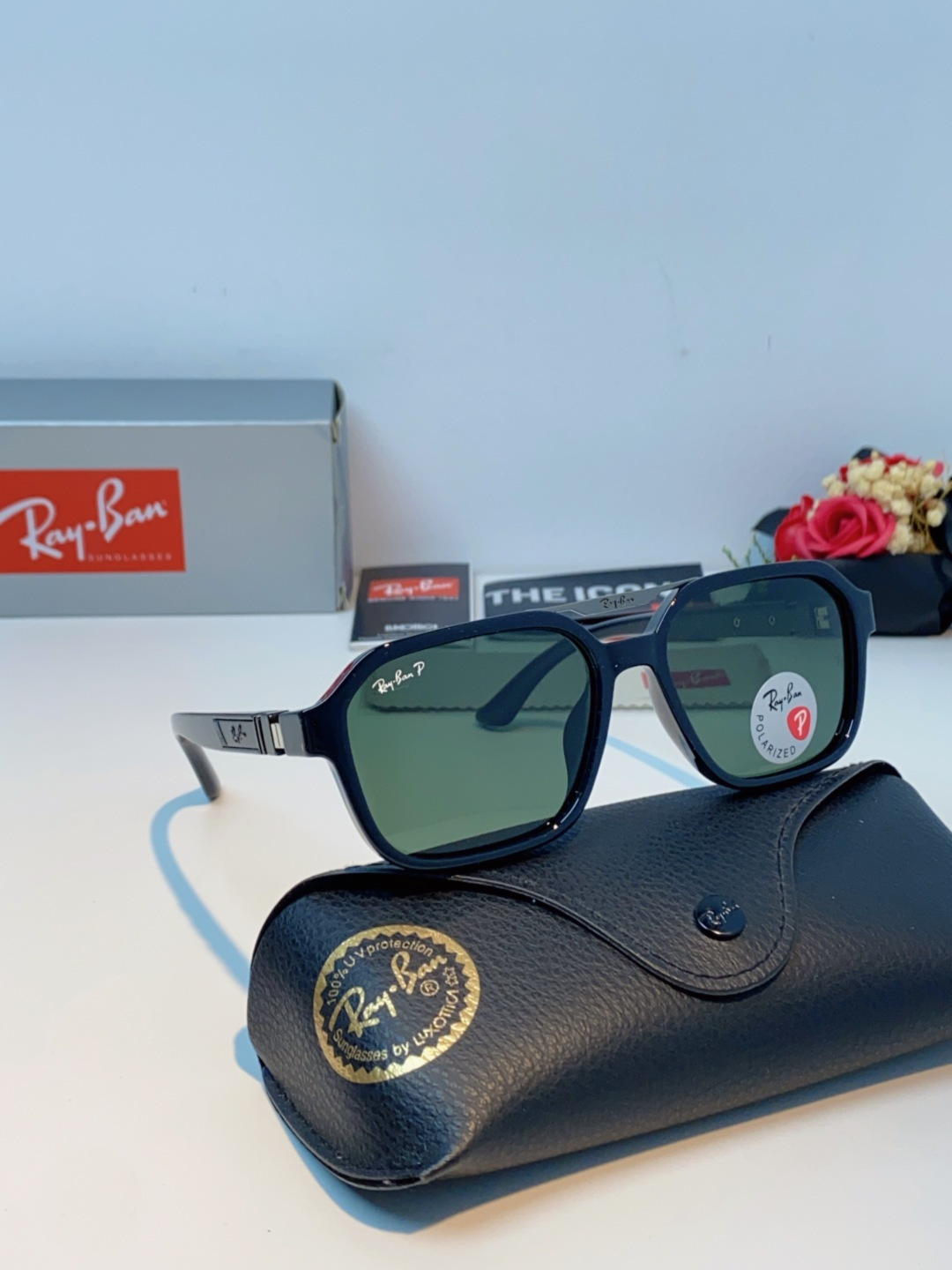 RayBan雷朋 2025新款男女复古夜视偏光太阳镜女韩版ins时尚方形墨镜开车遮阳防紫外线 RB897