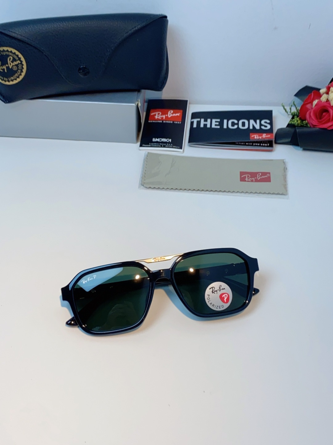 RayBan雷朋 2025新款男女复古夜视偏光太阳镜女韩版ins时尚方形墨镜开车遮阳防紫外线 RB897