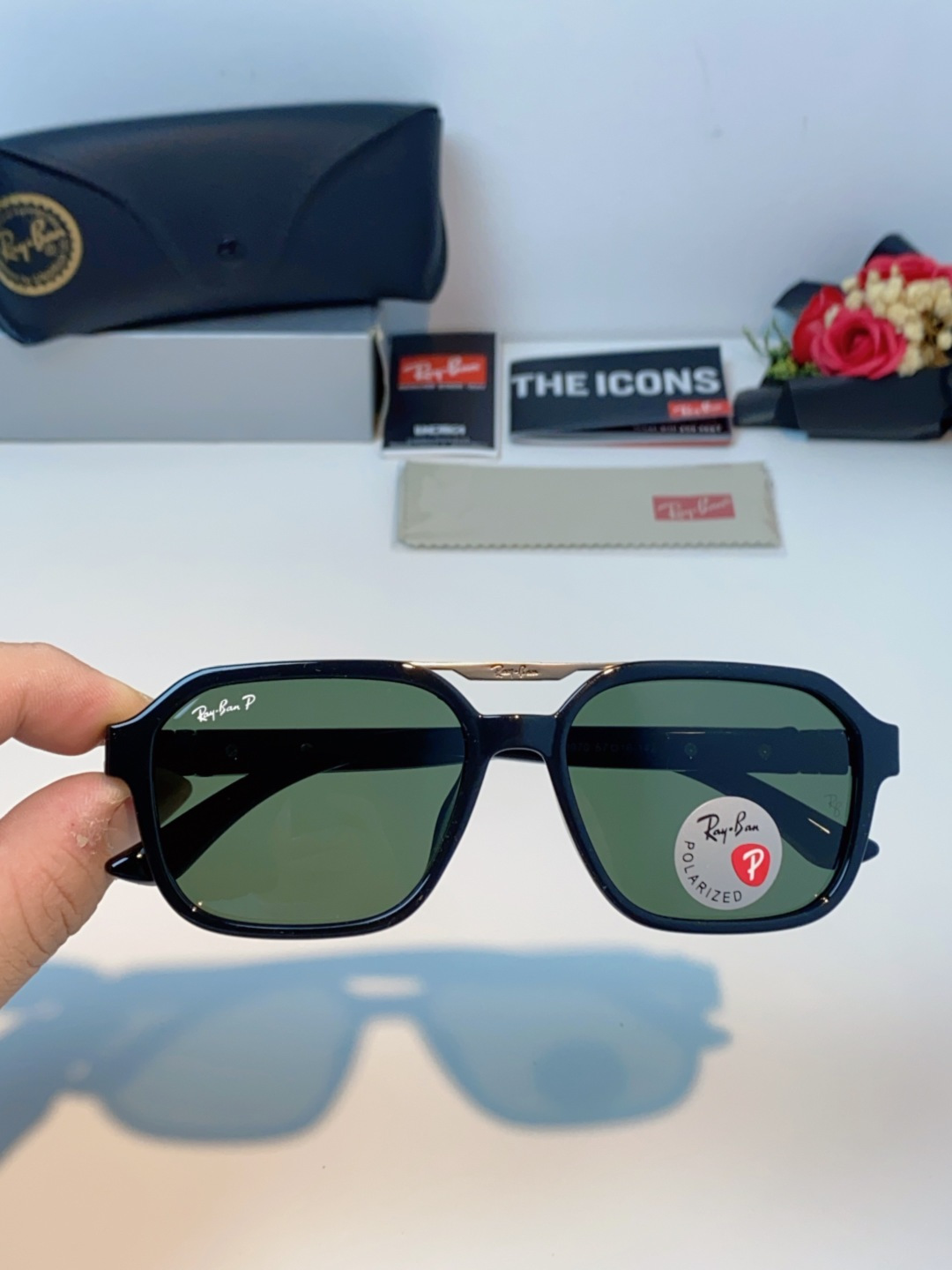 RayBan雷朋 2025新款男女复古夜视偏光太阳镜女韩版ins时尚方形墨镜开车遮阳防紫外线 RB897