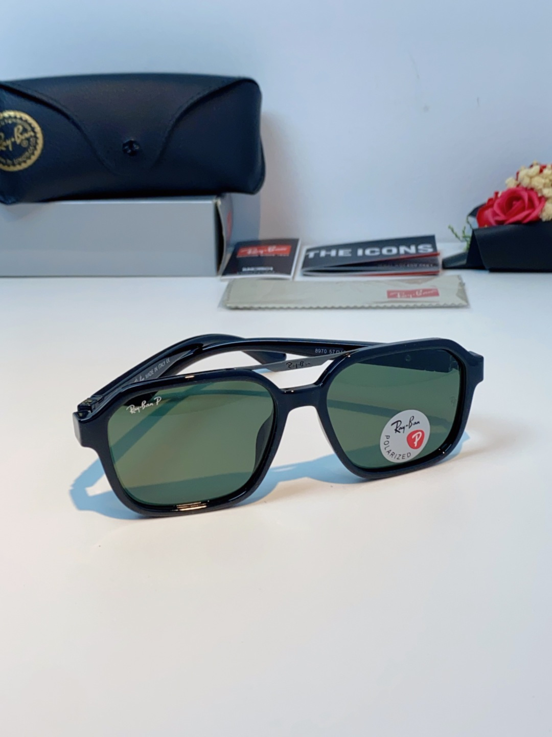 RayBan雷朋 2025新款男女复古夜视偏光太阳镜女韩版ins时尚方形墨镜开车遮阳防紫外线 RB897