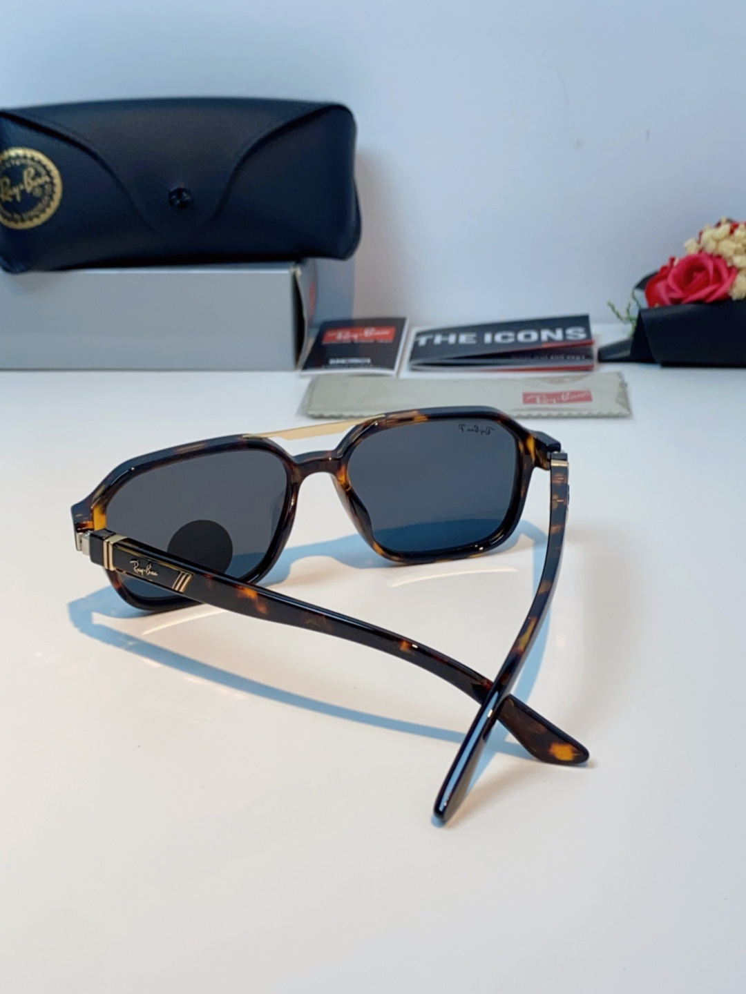 RayBan雷朋 2025新款男女复古夜视偏光太阳镜女韩版ins时尚方形墨镜开车遮阳防紫外线 RB897