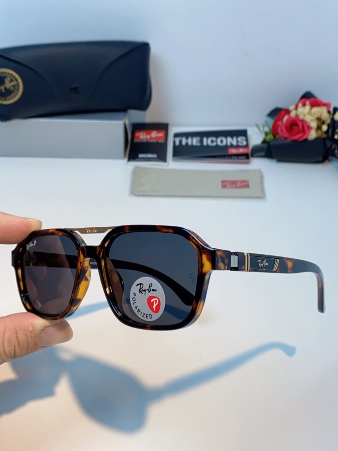 RayBan雷朋 2025新款男女复古夜视偏光太阳镜女韩版ins时尚方形墨镜开车遮阳防紫外线 RB897