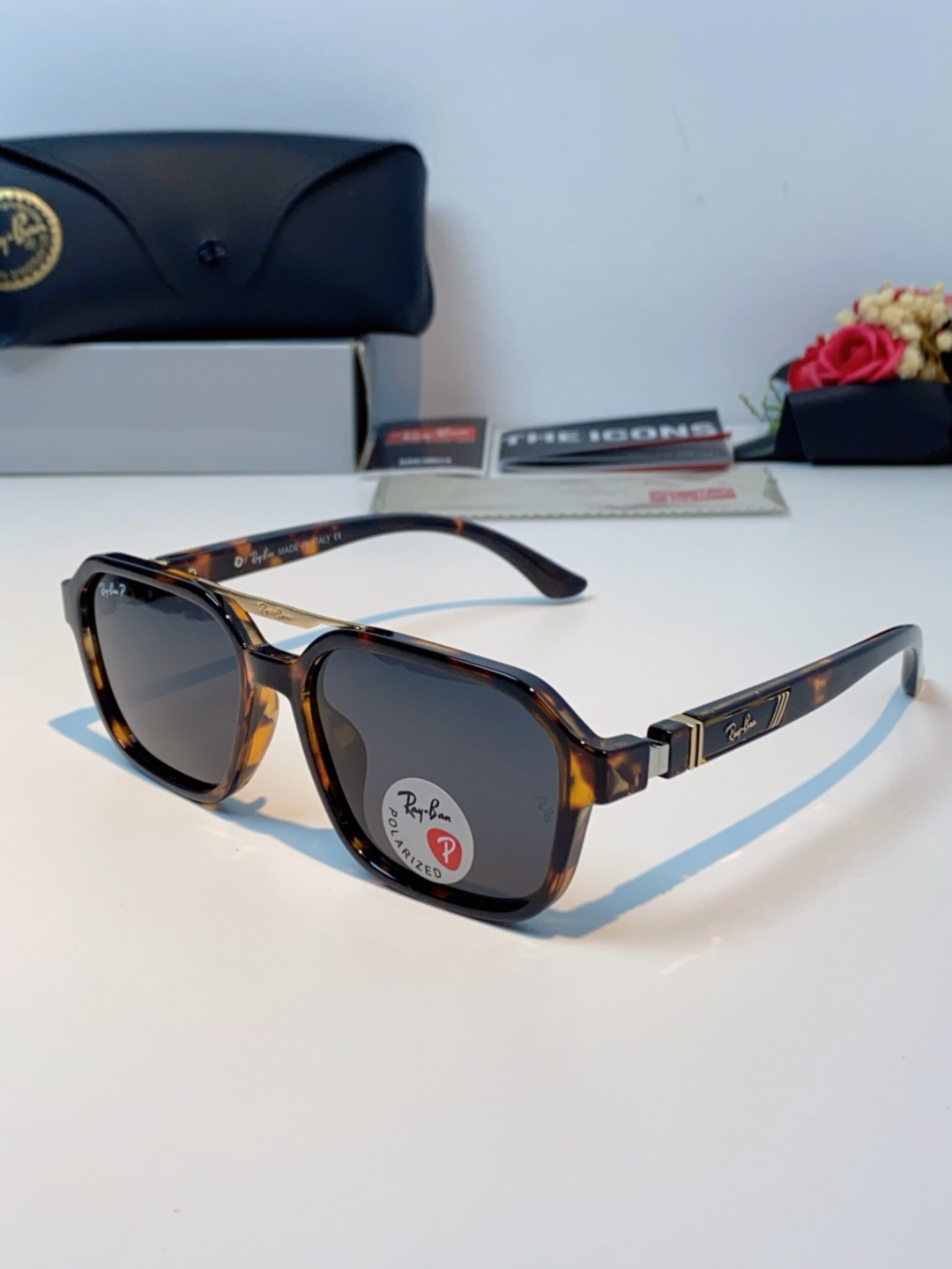 RayBan雷朋 2025新款男女复古夜视偏光太阳镜女韩版ins时尚方形墨镜开车遮阳防紫外线 RB897