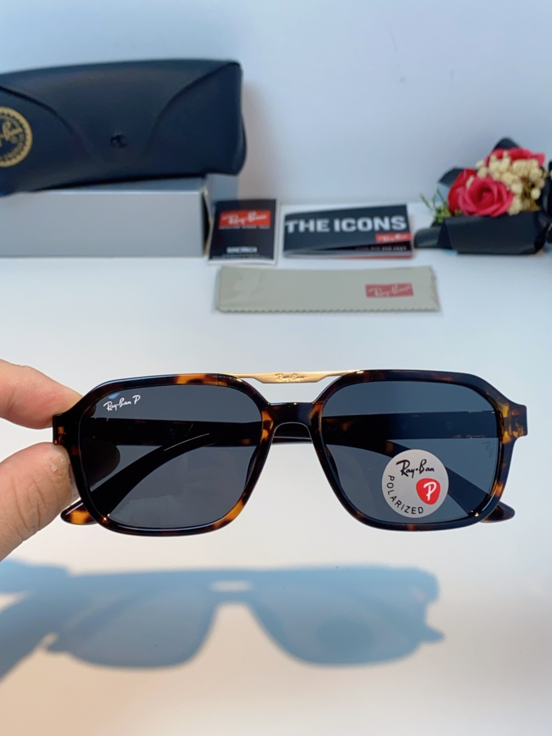 RayBan雷朋 2025新款男女复古夜视偏光太阳镜女韩版ins时尚方形墨镜开车遮阳防紫外线 RB897