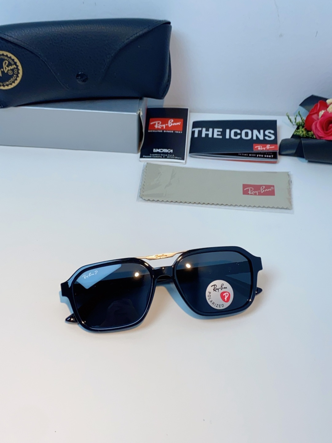 RayBan雷朋 2025新款男女复古夜视偏光太阳镜女韩版ins时尚方形墨镜开车遮阳防紫外线 RB897