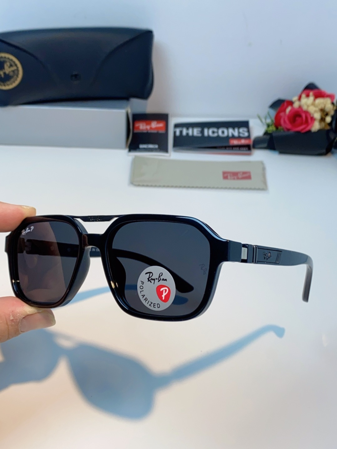 RayBan雷朋 2025新款男女复古夜视偏光太阳镜女韩版ins时尚方形墨镜开车遮阳防紫外线 RB897