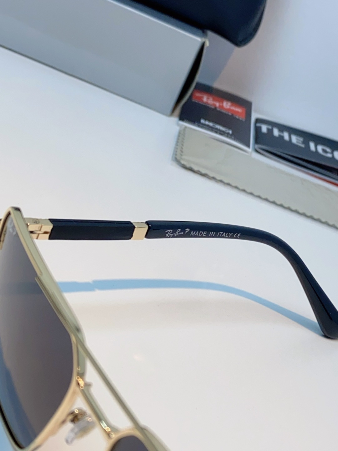 RayBan雷朋 2025新款复古双梁大框偏光墨镜男款开车专用大脸太阳眼镜近视男女通用 RB58477 