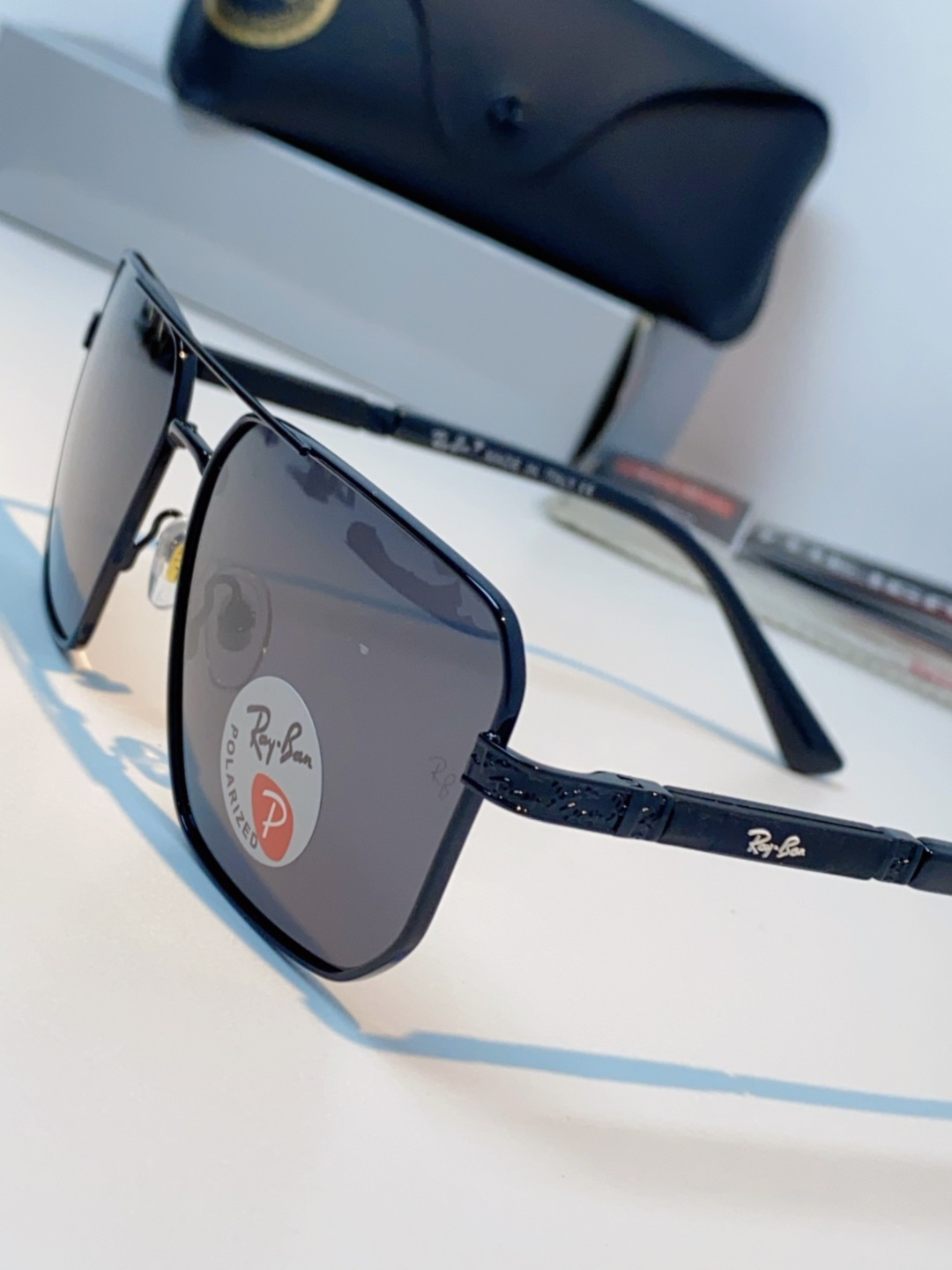 RayBan雷朋 2025新款复古双梁大框偏光墨镜男款开车专用大脸太阳眼镜近视男女通用 RB58477 