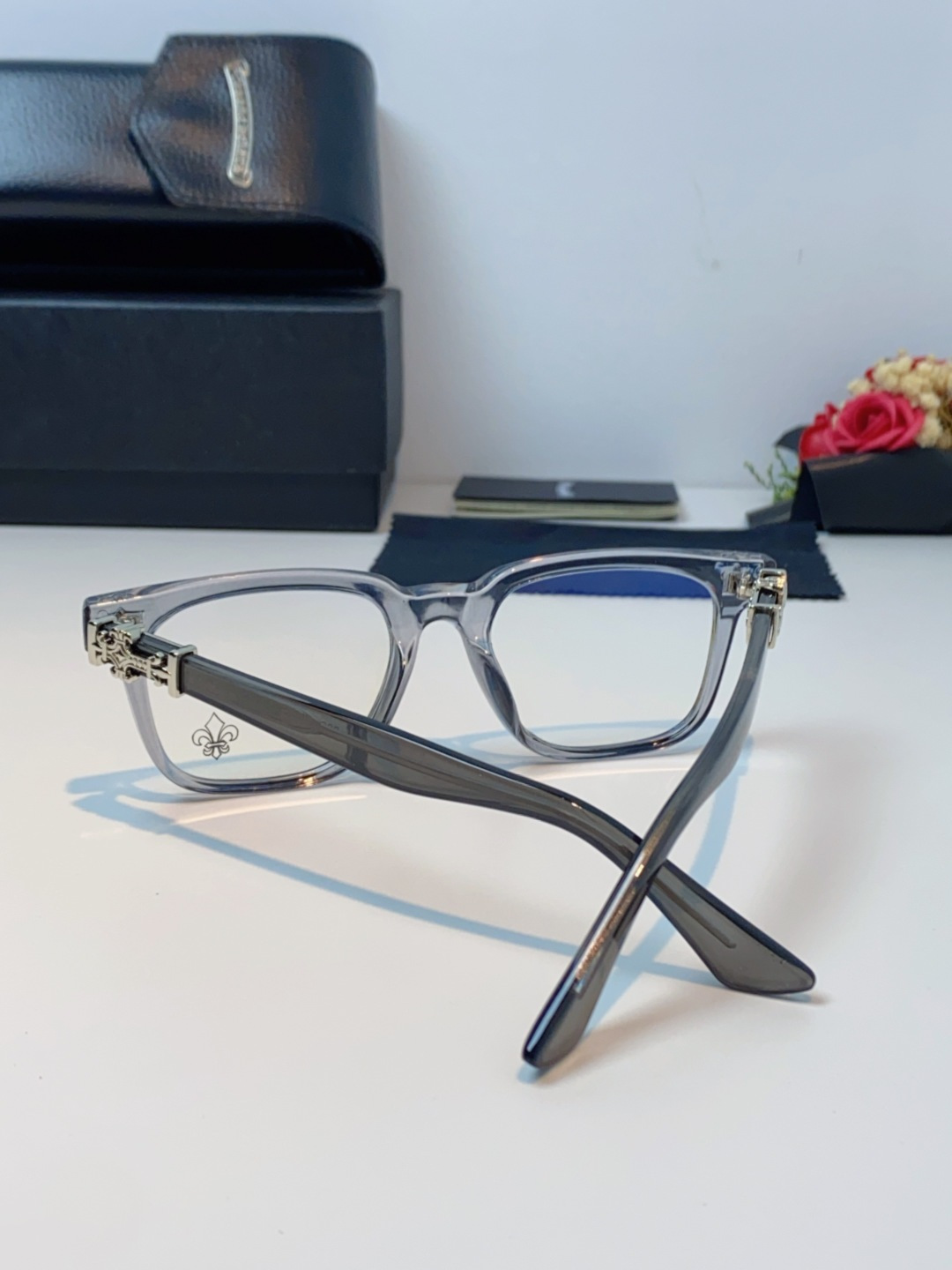 Chrome Hearts克罗心 2025新款时尚潮款方框防蓝光平光镜复古大框男女士眼镜近视镜架 男女通