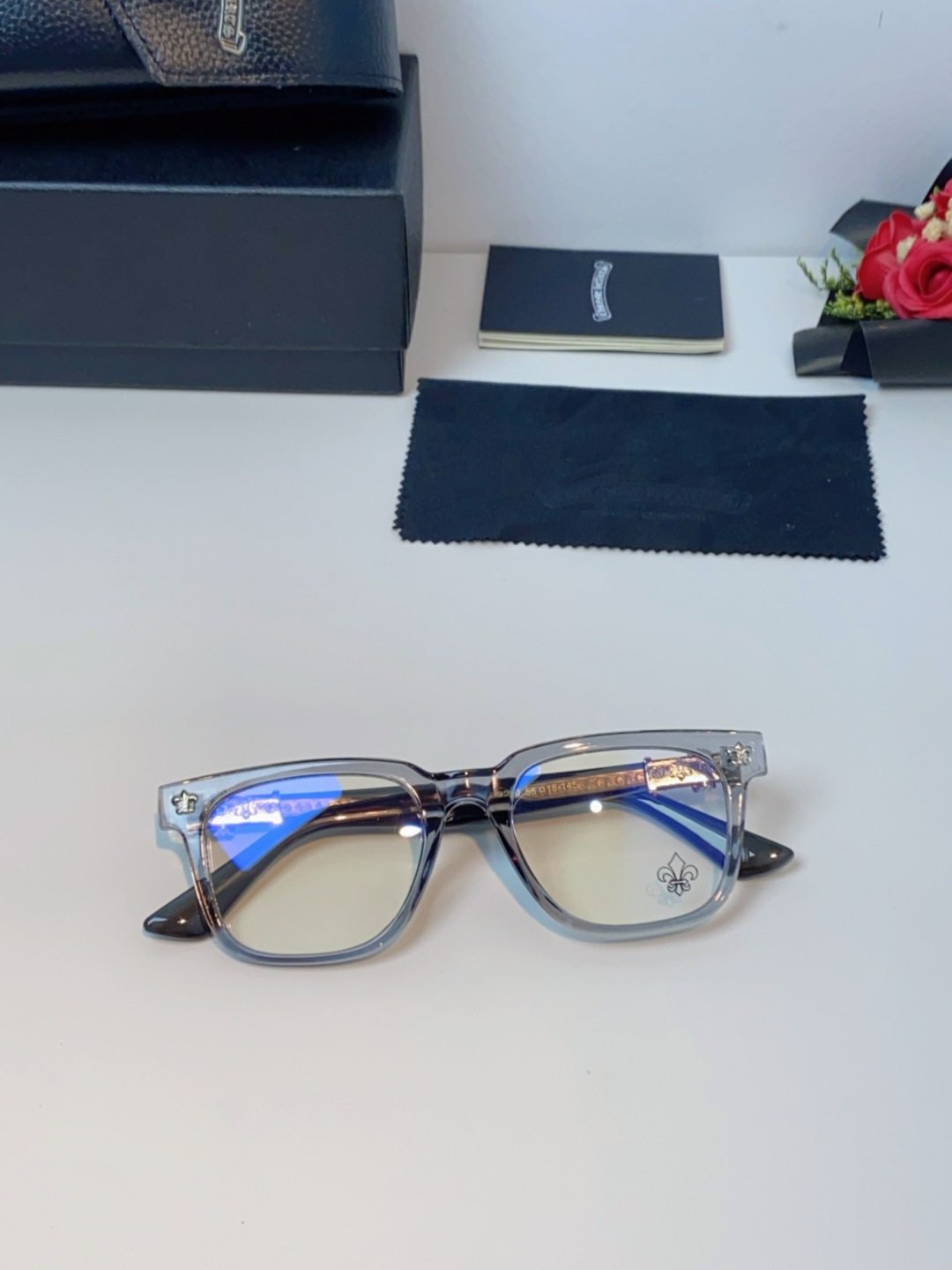 Chrome Hearts克罗心 2025新款时尚潮款方框防蓝光平光镜复古大框男女士眼镜近视镜架 男女通