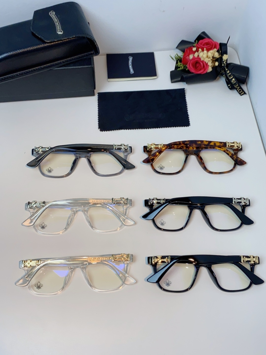 Chrome Hearts克罗心 2025新款时尚潮款方框防蓝光平光镜复古大框男女士眼镜近视镜架 男女通