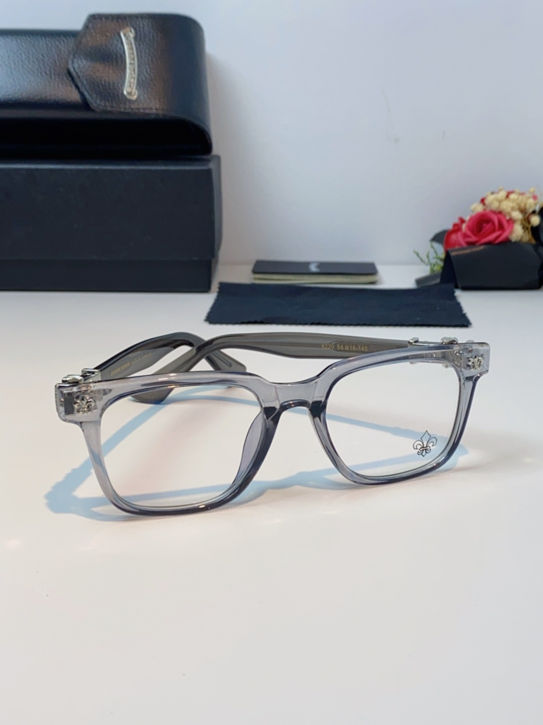 Chrome Hearts克罗心 2025新款时尚潮款方框防蓝光平光镜复古大框男女士眼镜近视镜架 男女通