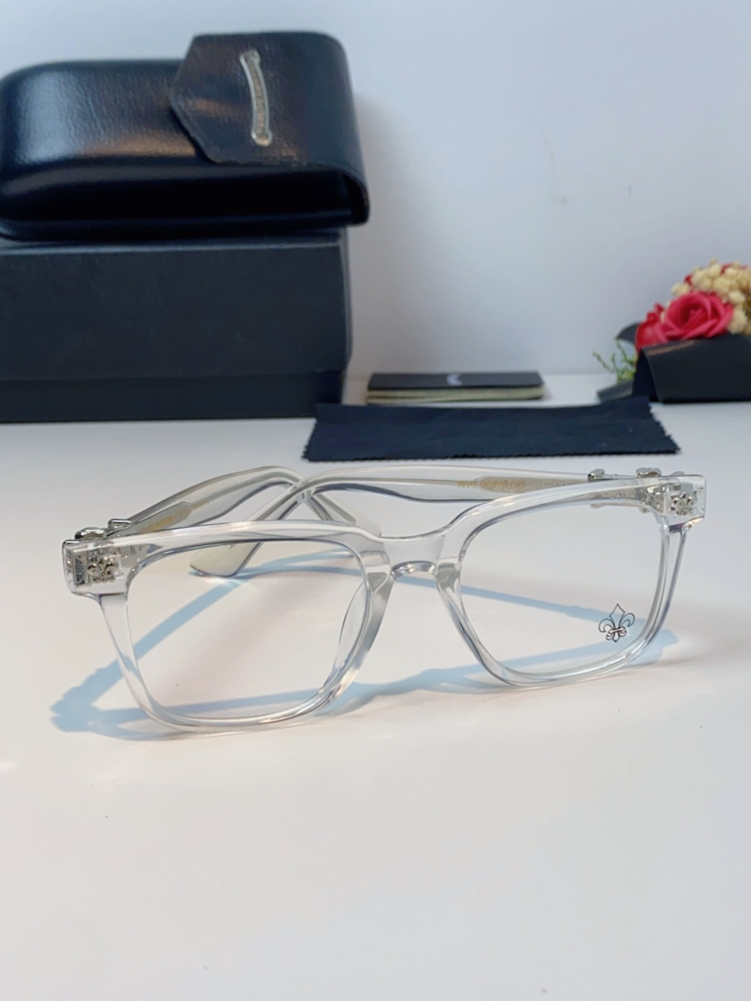 Chrome Hearts克罗心 2025新款时尚潮款方框防蓝光平光镜复古大框男女士眼镜近视镜架 男女通