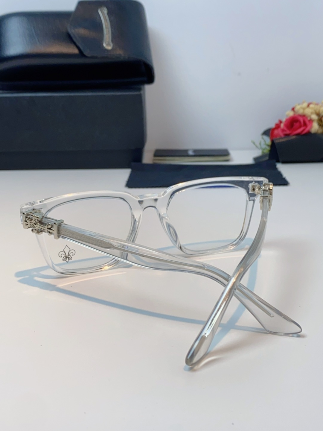 Chrome Hearts克罗心 2025新款时尚潮款方框防蓝光平光镜复古大框男女士眼镜近视镜架 男女通