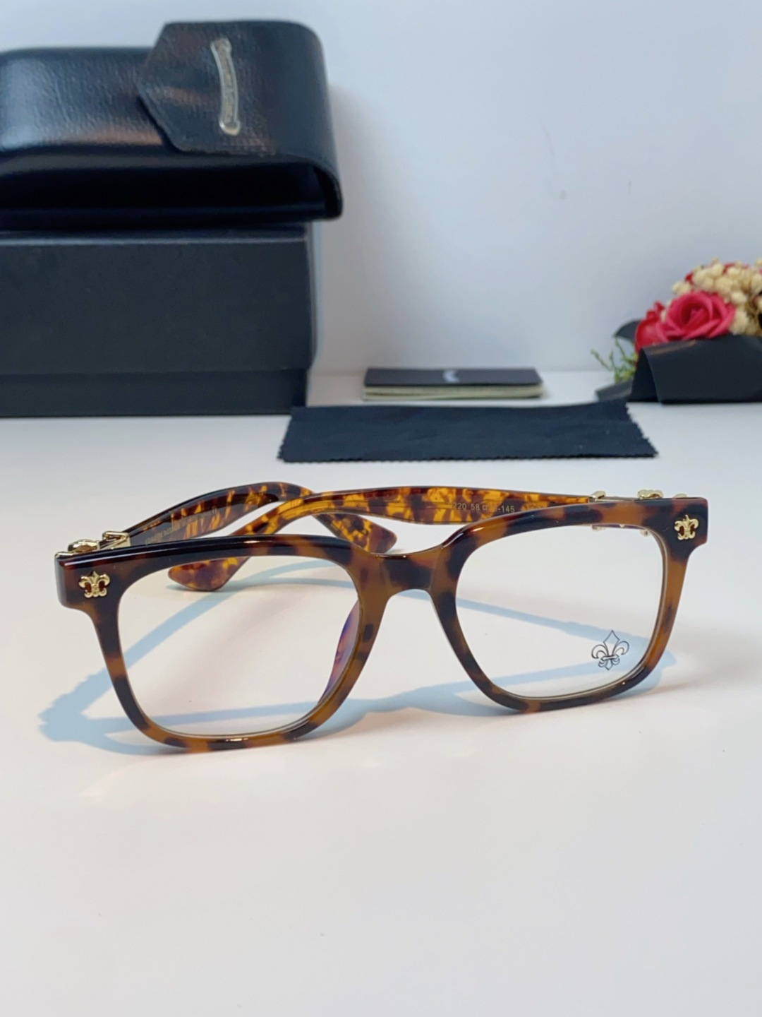 Chrome Hearts克罗心 2025新款时尚潮款方框防蓝光平光镜复古大框男女士眼镜近视镜架 男女通