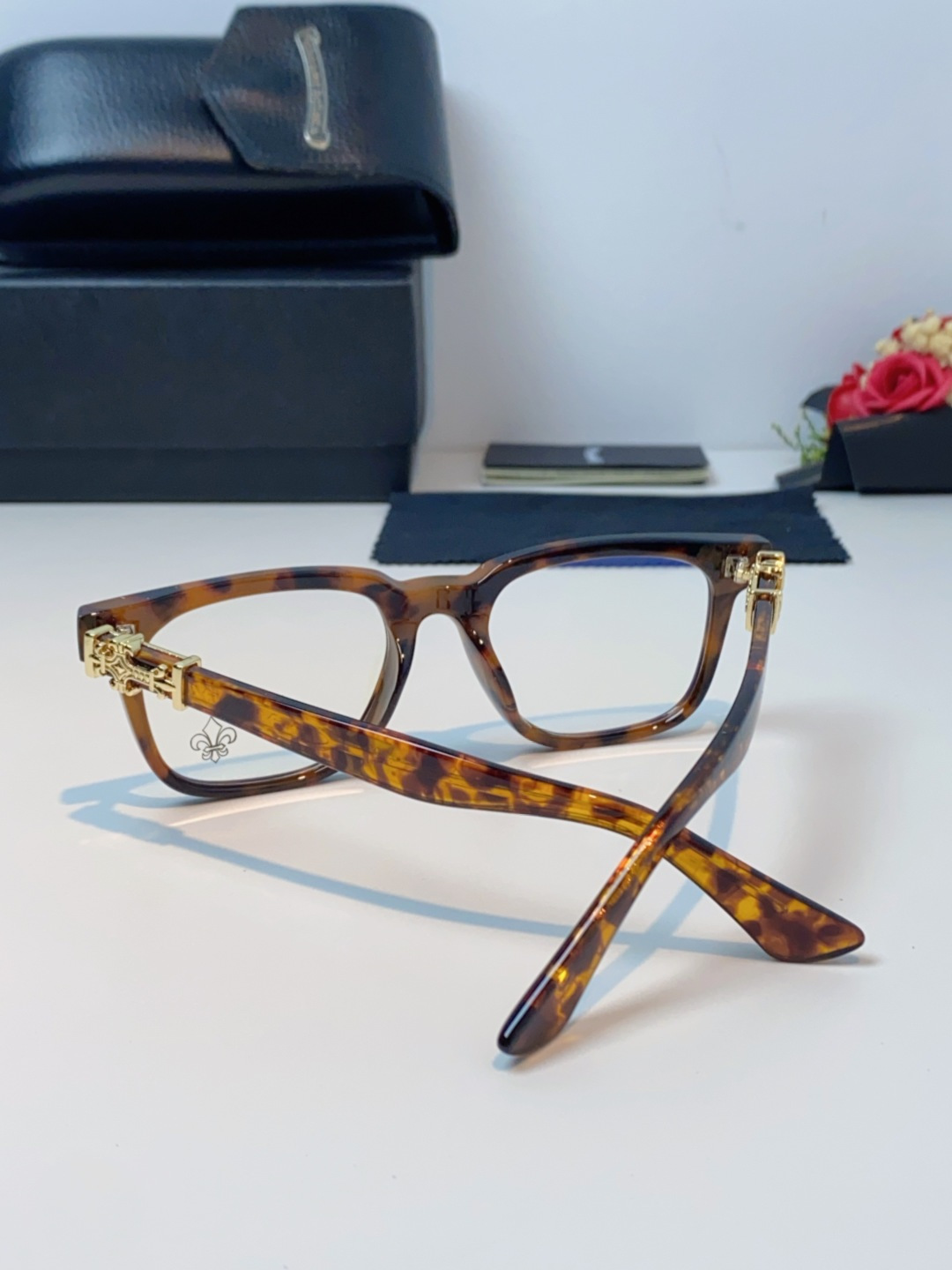 Chrome Hearts克罗心 2025新款时尚潮款方框防蓝光平光镜复古大框男女士眼镜近视镜架 男女通