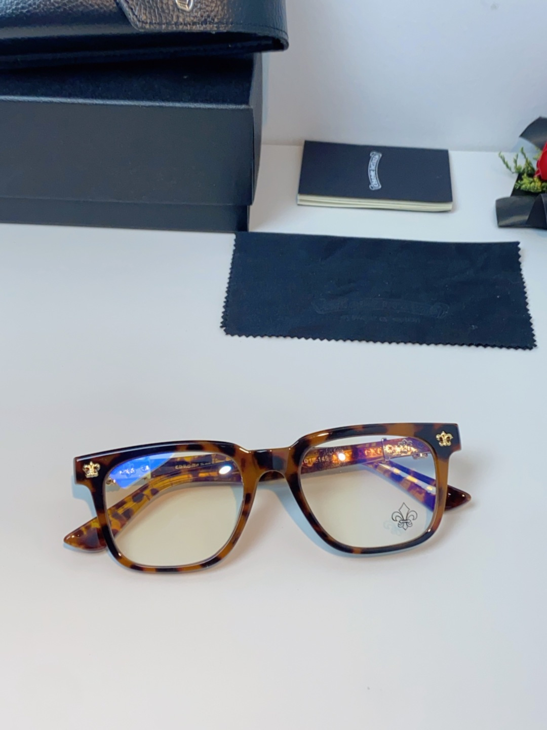 Chrome Hearts克罗心 2025新款时尚潮款方框防蓝光平光镜复古大框男女士眼镜近视镜架 男女通