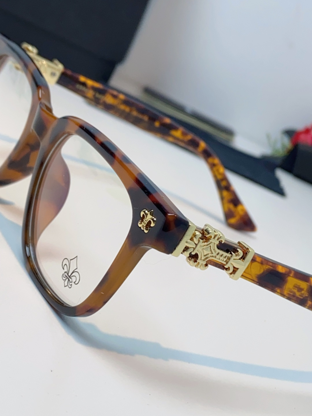 Chrome Hearts克罗心 2025新款时尚潮款方框防蓝光平光镜复古大框男女士眼镜近视镜架 男女通