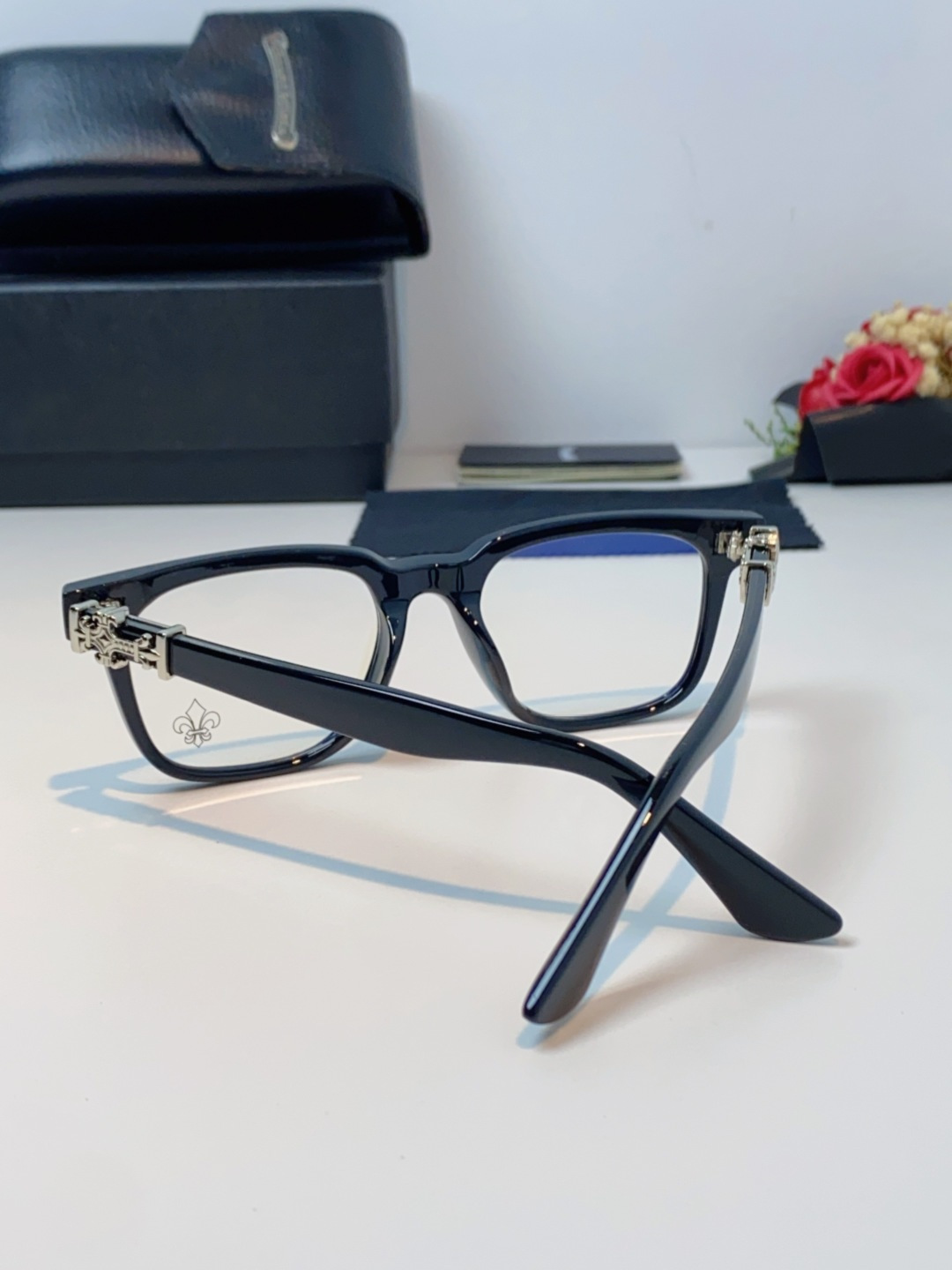 Chrome Hearts克罗心 2025新款时尚潮款方框防蓝光平光镜复古大框男女士眼镜近视镜架 男女通