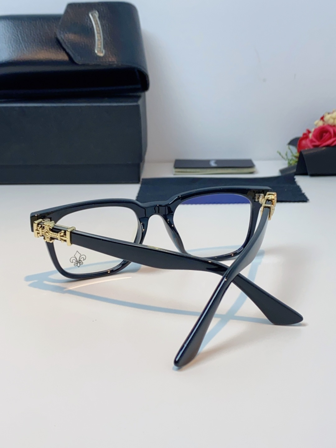 Chrome Hearts克罗心 2025新款时尚潮款方框防蓝光平光镜复古大框男女士眼镜近视镜架 男女通