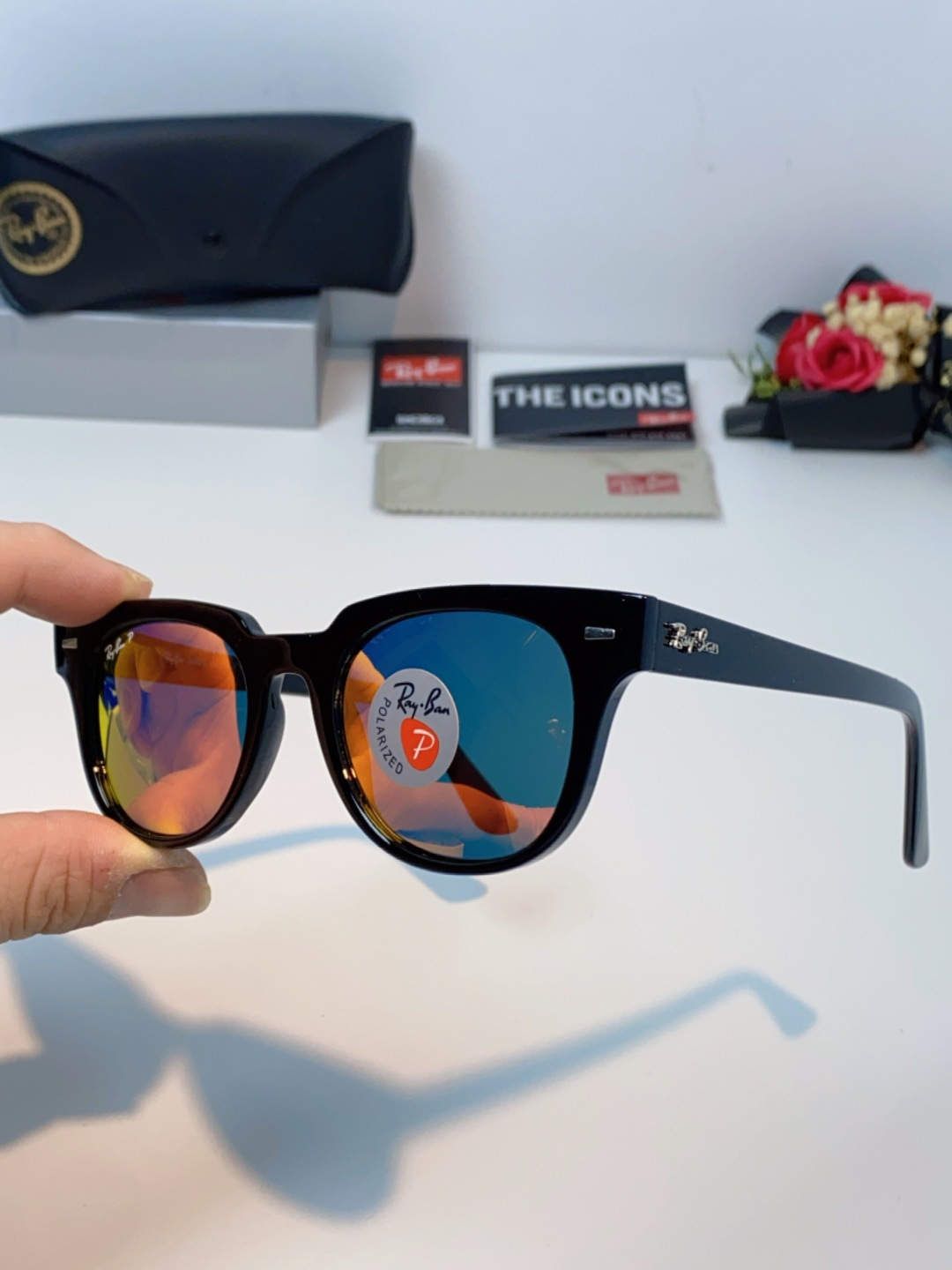 RayBan雷朋 太阳镜 2025新款潮流开车出游方形遮阳墨镜 时尚偏光镜片 男女通用 RB2193P 