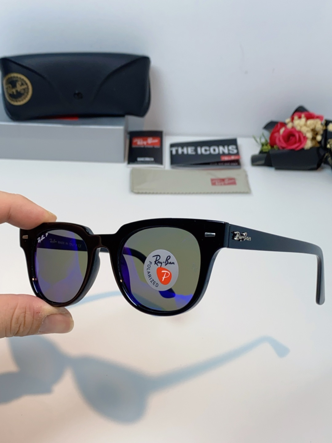 RayBan雷朋 太阳镜 2025新款潮流开车出游方形遮阳墨镜 时尚偏光镜片 男女通用 RB2193P 