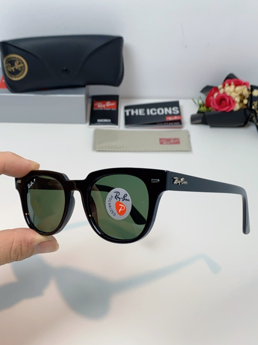 RayBan雷朋 太阳镜 2025新款潮流开车出游方形遮阳墨镜 时尚偏光镜片 男女通用 RB2193P 