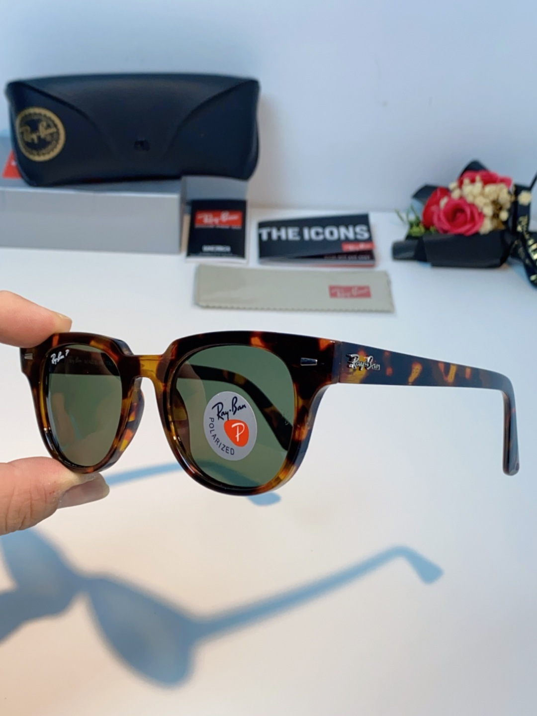 RayBan雷朋 太阳镜 2025新款潮流开车出游方形遮阳墨镜 时尚偏光镜片 男女通用 RB2193P 