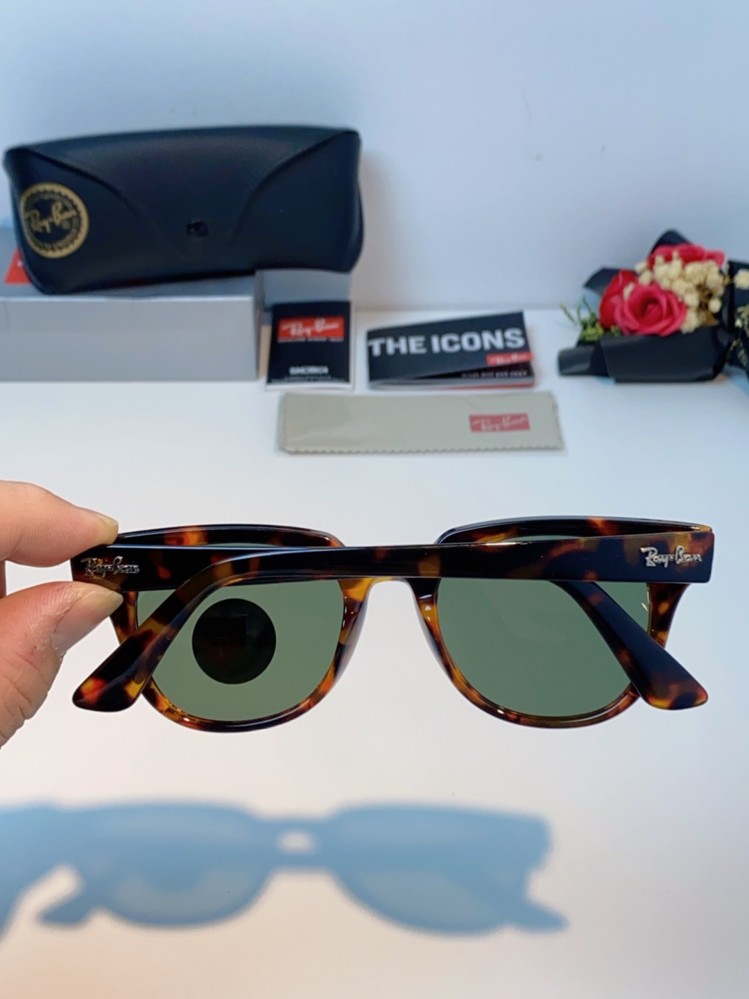 RayBan雷朋 太阳镜 2025新款潮流开车出游方形遮阳墨镜 时尚偏光镜片 男女通用 RB2193P 