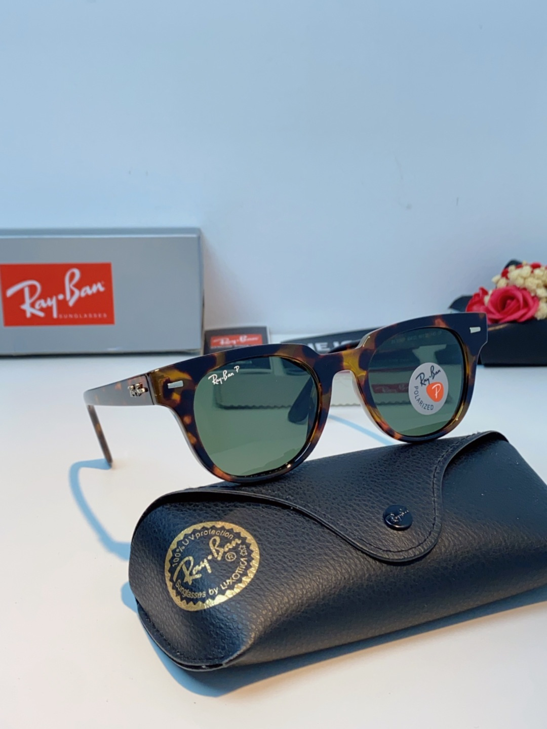 RayBan雷朋 太阳镜 2025新款潮流开车出游方形遮阳墨镜 时尚偏光镜片 男女通用 RB2193P 