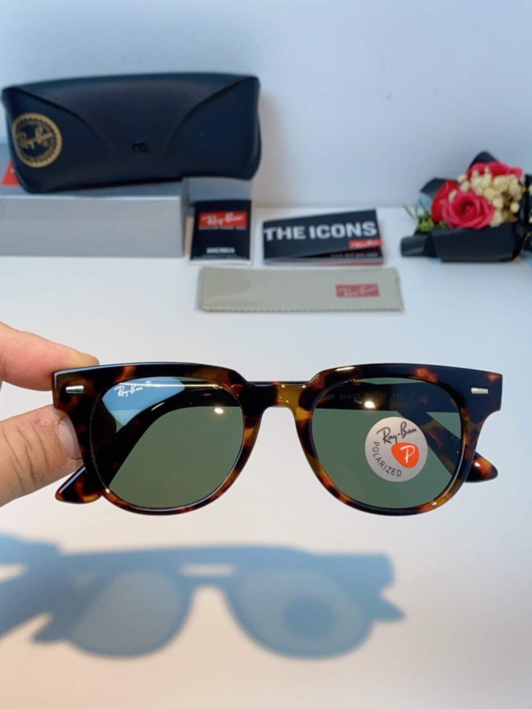 RayBan雷朋 太阳镜 2025新款潮流开车出游方形遮阳墨镜 时尚偏光镜片 男女通用 RB2193P 