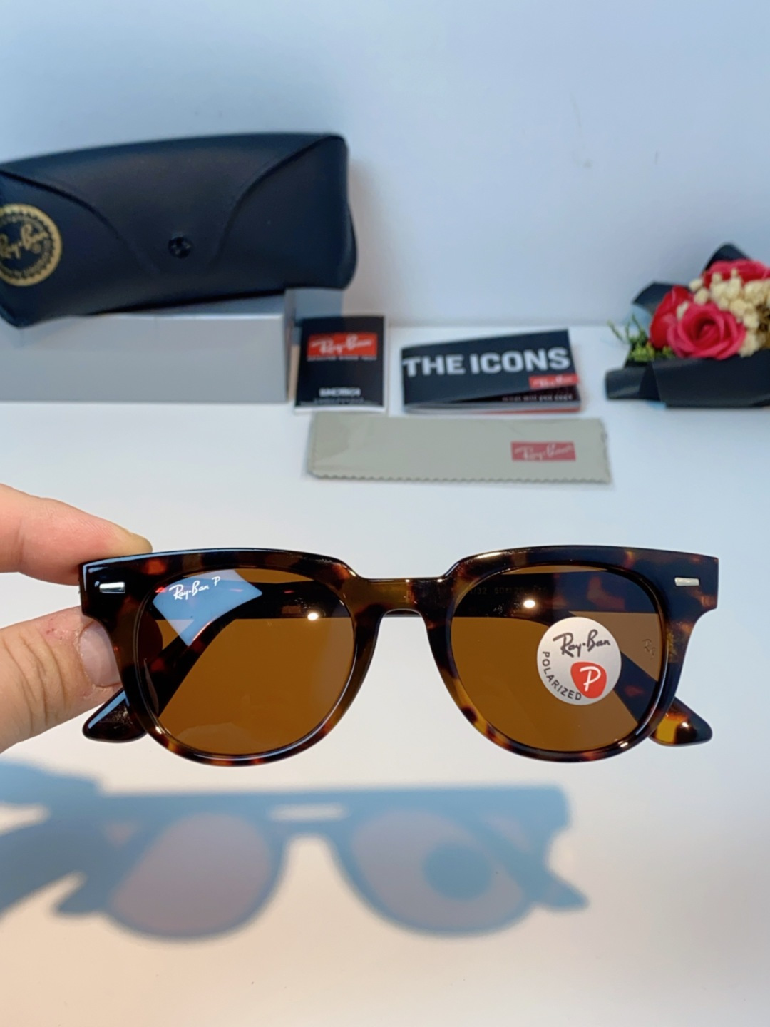 RayBan雷朋 太阳镜 2025新款潮流开车出游方形遮阳墨镜 时尚偏光镜片 男女通用 RB2193P 