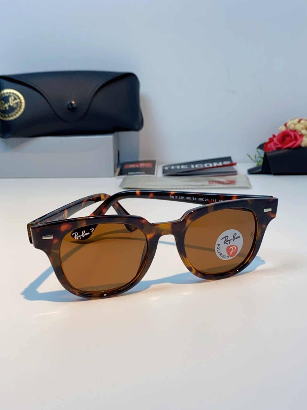 RayBan雷朋 太阳镜 2025新款潮流开车出游方形遮阳墨镜 时尚偏光镜片 男女通用 RB2193P 