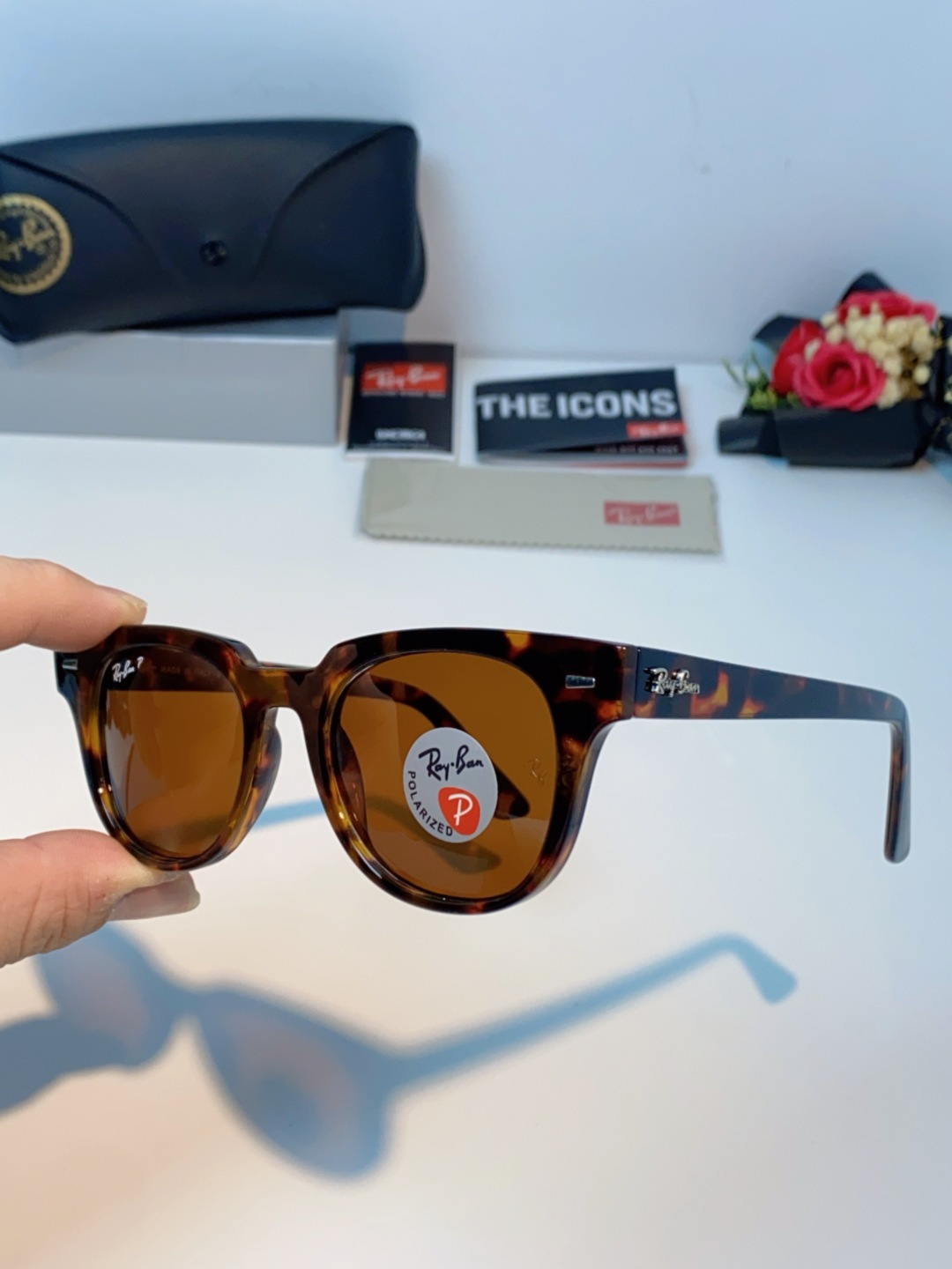 RayBan雷朋 太阳镜 2025新款潮流开车出游方形遮阳墨镜 时尚偏光镜片 男女通用 RB2193P 