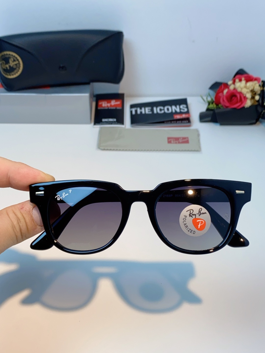 RayBan雷朋 太阳镜 2025新款潮流开车出游方形遮阳墨镜 时尚偏光镜片 男女通用 RB2193P 