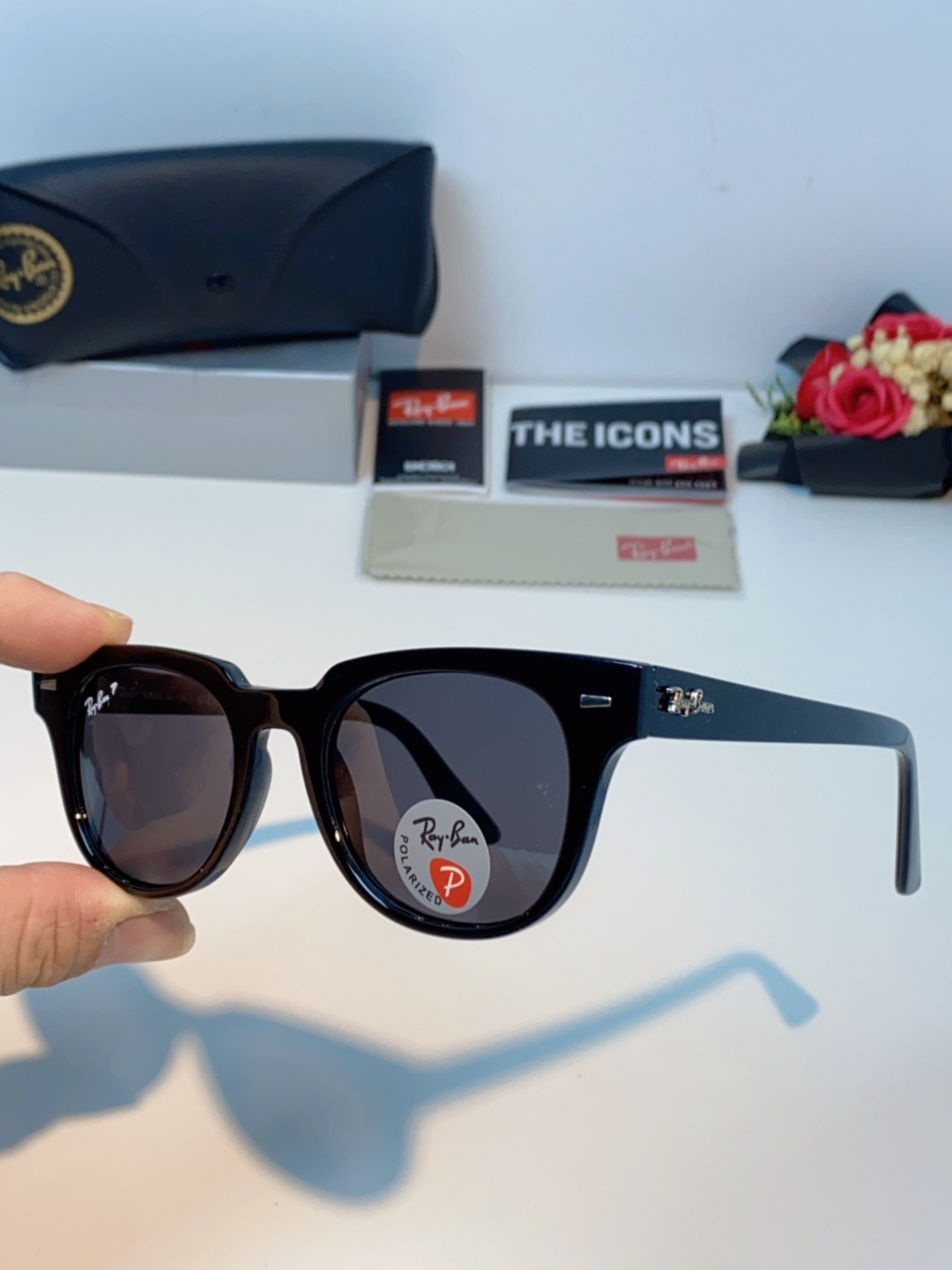 RayBan雷朋 太阳镜 2025新款潮流开车出游方形遮阳墨镜 时尚偏光镜片 男女通用 RB2193P 