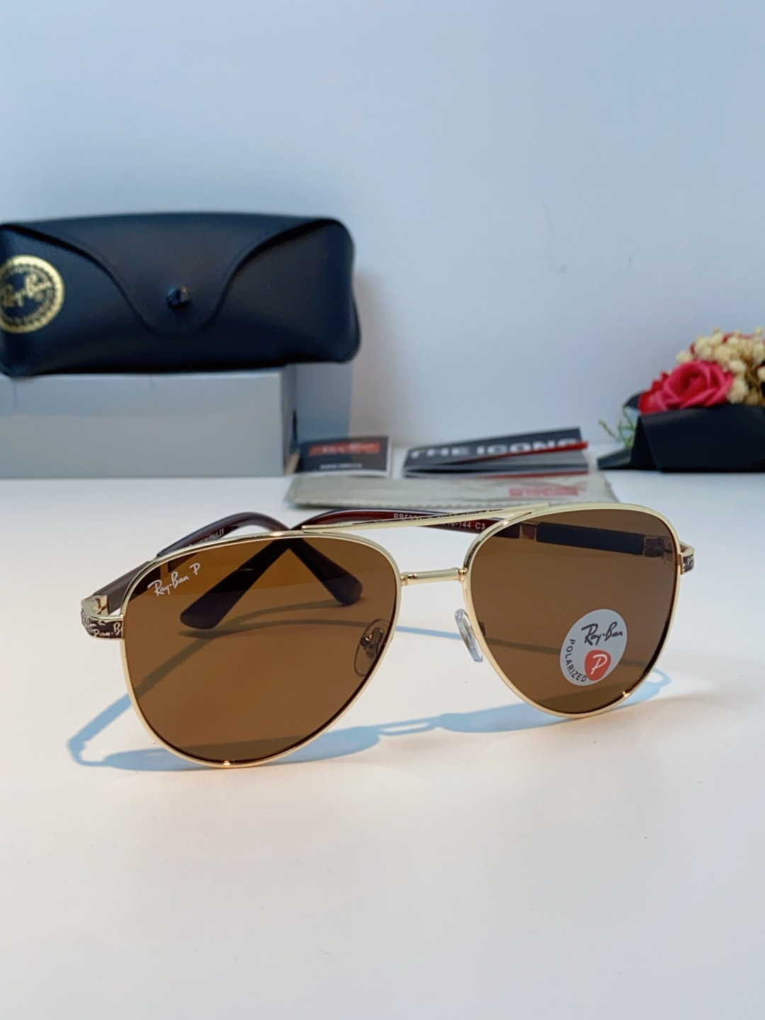 Rayban雷朋 2025新款飞行员男女通用开车驾驶偏光墨镜高级感蛤蟆镜太阳镜 RB58517 Size