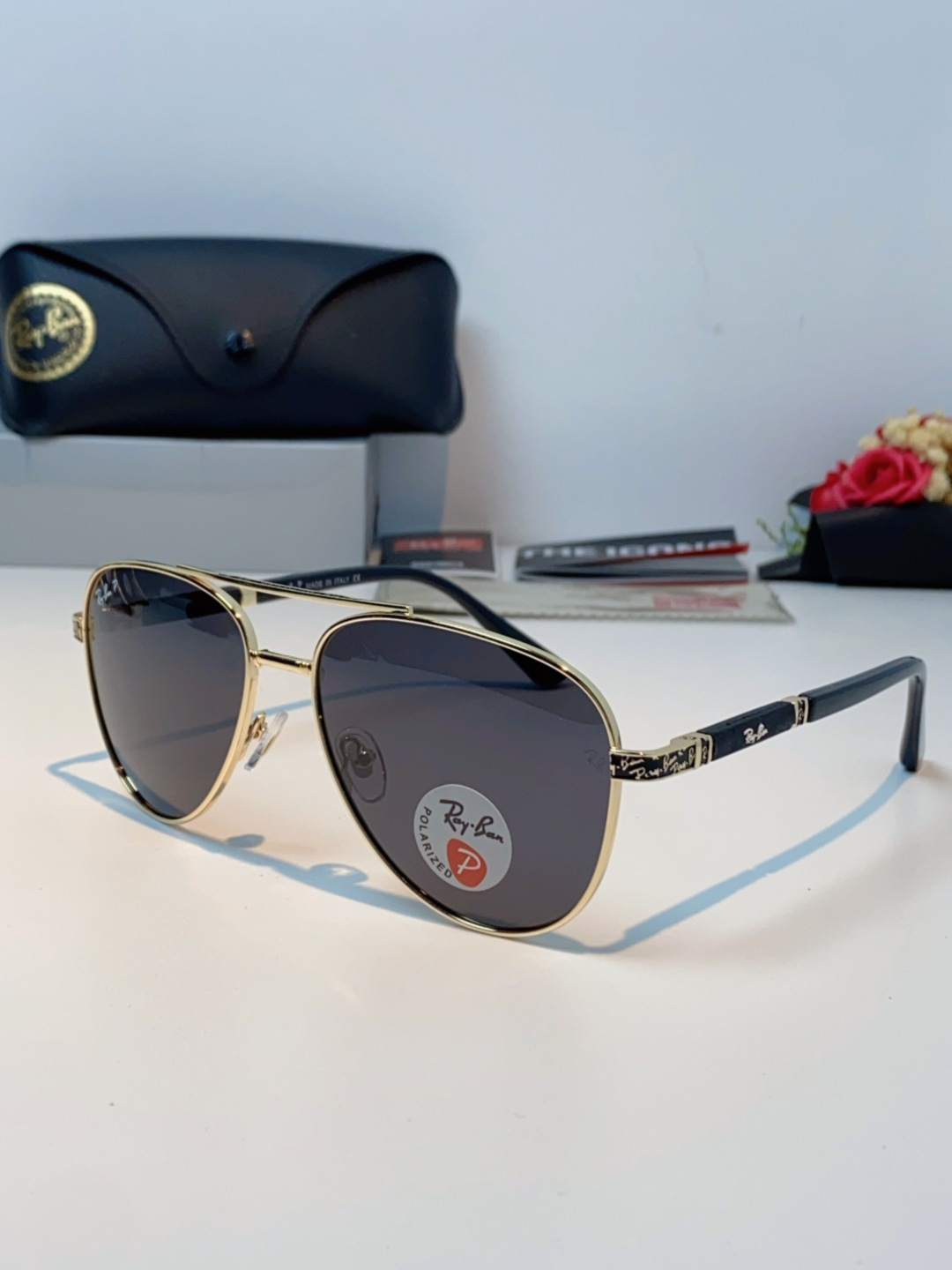 Rayban雷朋 2025新款飞行员男女通用开车驾驶偏光墨镜高级感蛤蟆镜太阳镜 RB58517 Size