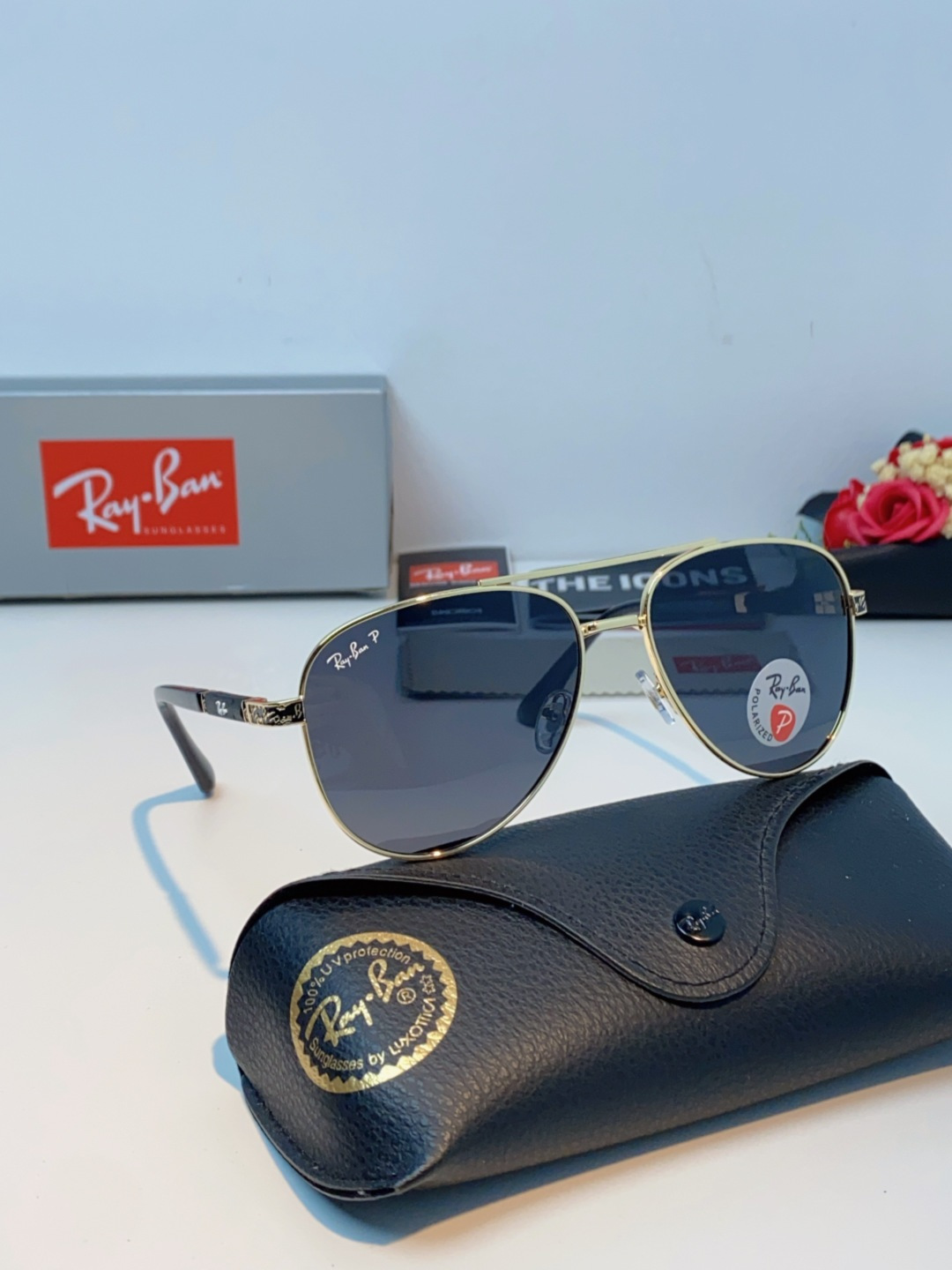 Rayban雷朋 2025新款飞行员男女通用开车驾驶偏光墨镜高级感蛤蟆镜太阳镜 RB58517 Size