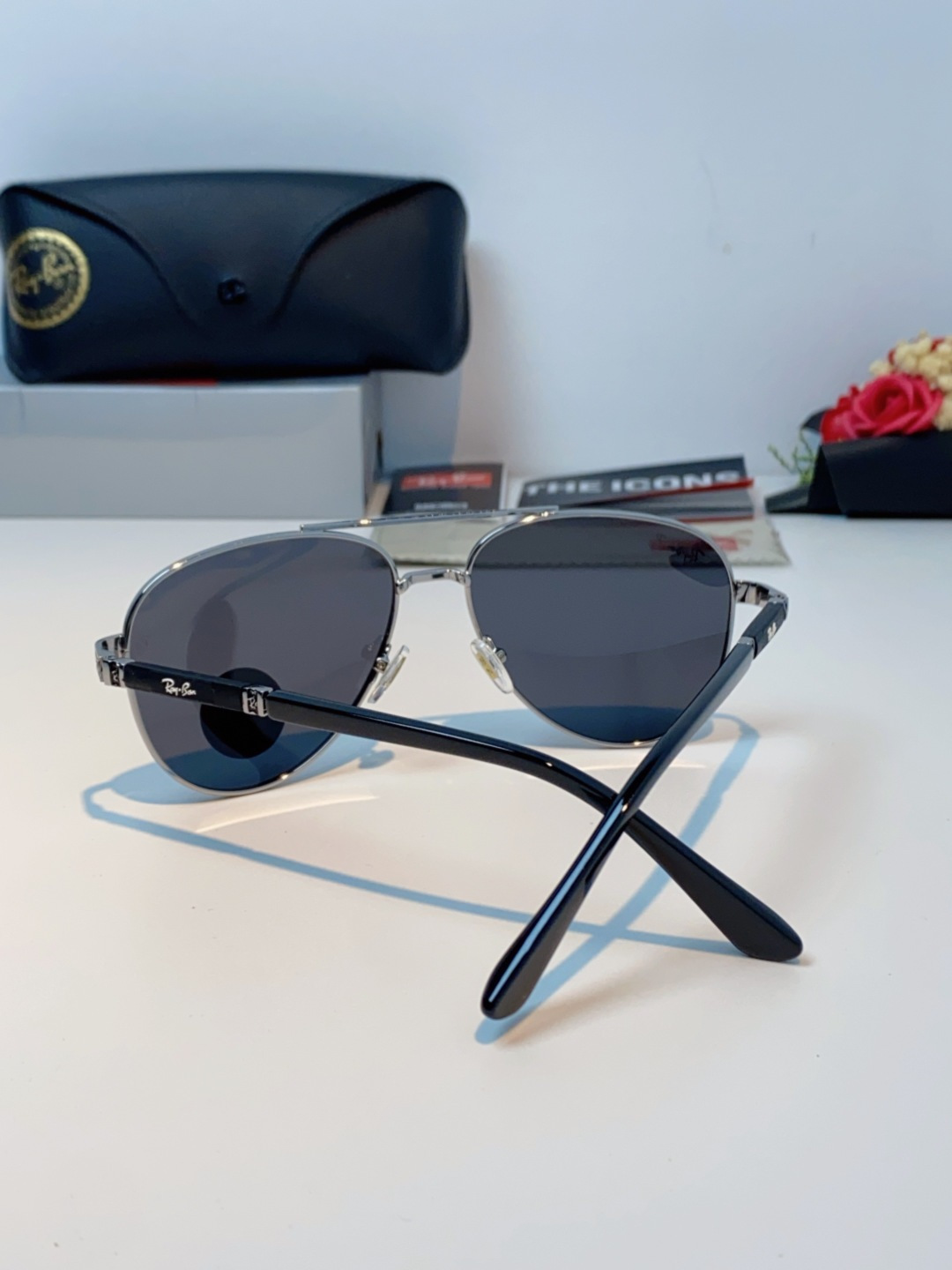 Rayban雷朋 2025新款飞行员男女通用开车驾驶偏光墨镜高级感蛤蟆镜太阳镜 RB58517 Size