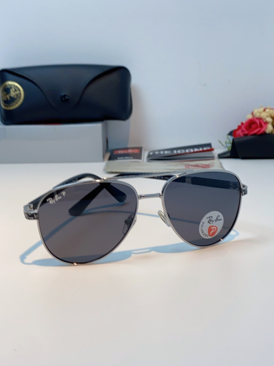 Rayban雷朋 2025新款飞行员男女通用开车驾驶偏光墨镜高级感蛤蟆镜太阳镜 RB58517 Size