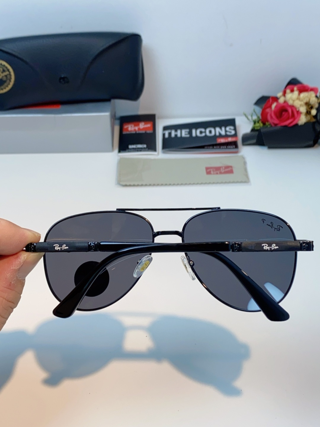 Rayban雷朋 2025新款飞行员男女通用开车驾驶偏光墨镜高级感蛤蟆镜太阳镜 RB58517 Size