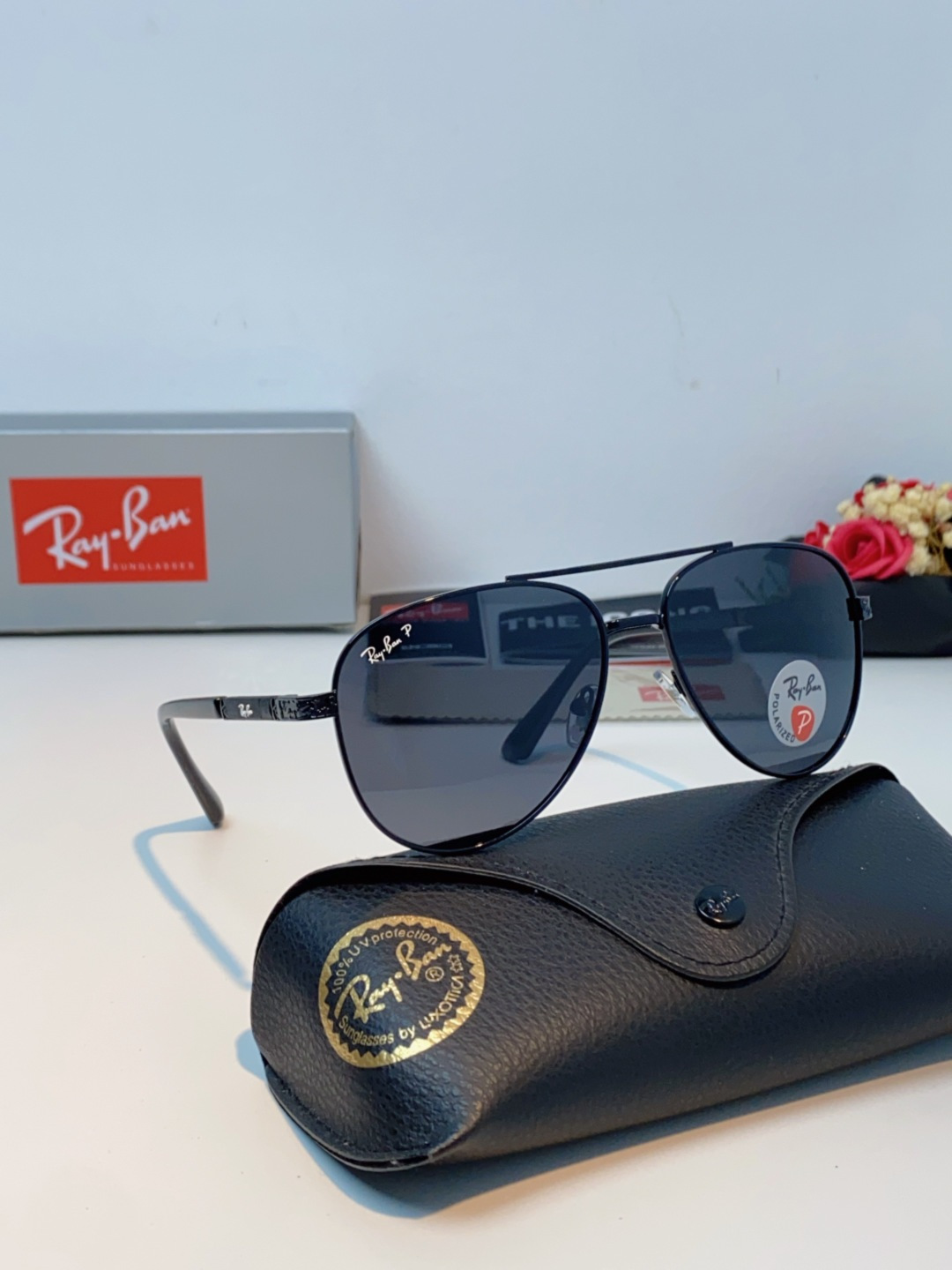 Rayban雷朋 2025新款飞行员男女通用开车驾驶偏光墨镜高级感蛤蟆镜太阳镜 RB58517 Size