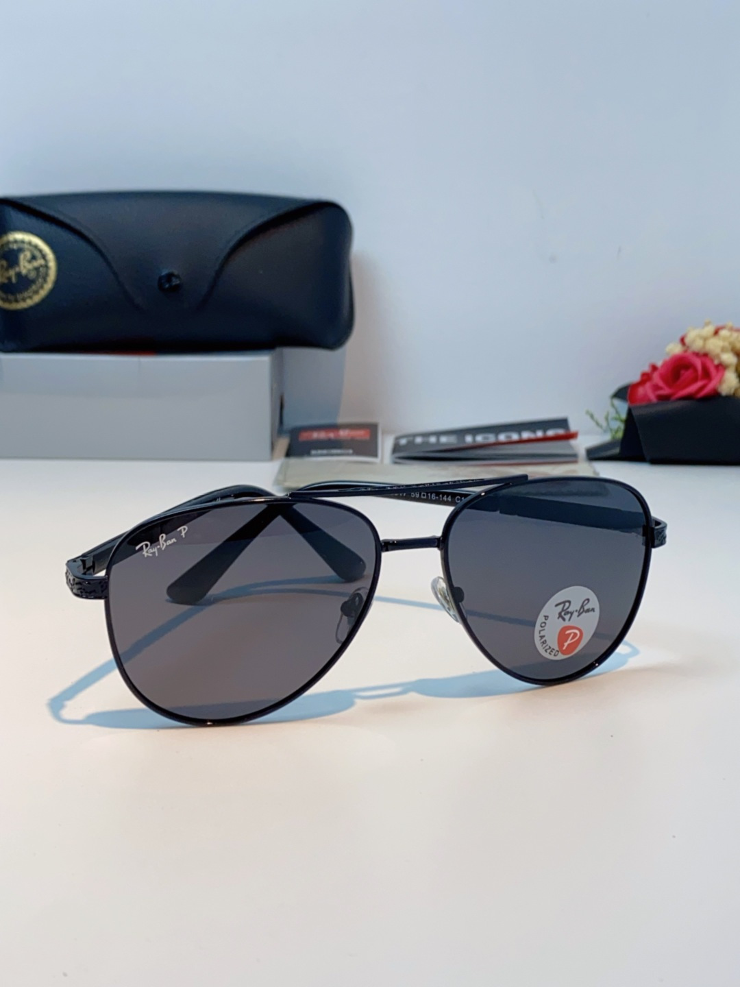 Rayban雷朋 2025新款飞行员男女通用开车驾驶偏光墨镜高级感蛤蟆镜太阳镜 RB58517 Size