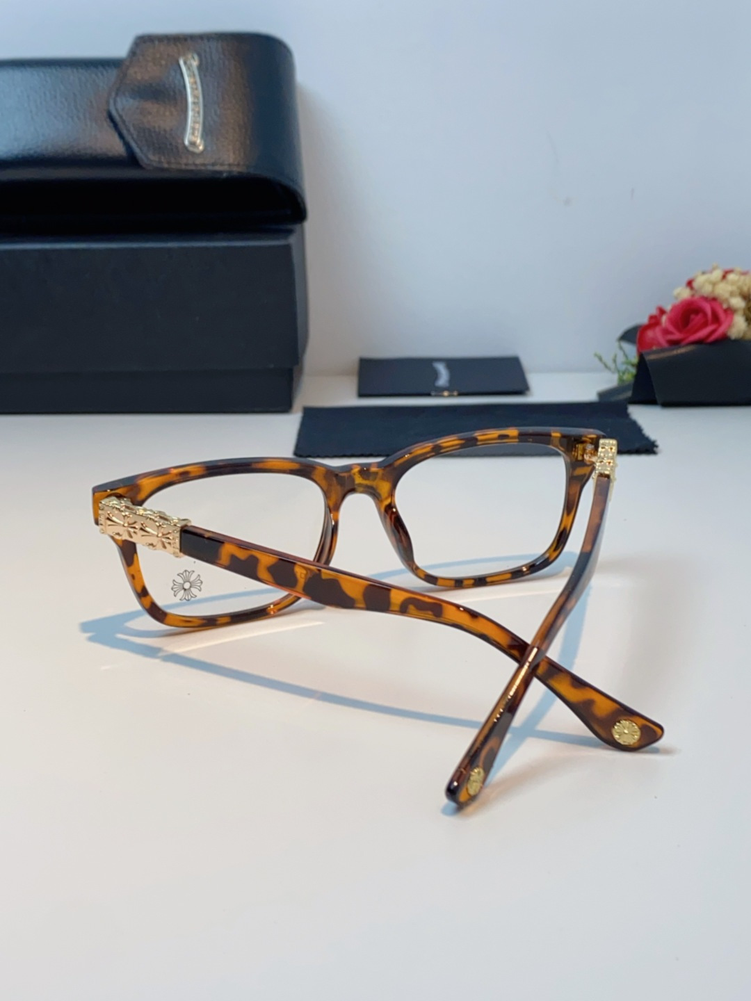 Chrome Hearts克罗心 2025新款经典十字花徽标平光镜眼镜框光学镜架男女近视眼镜