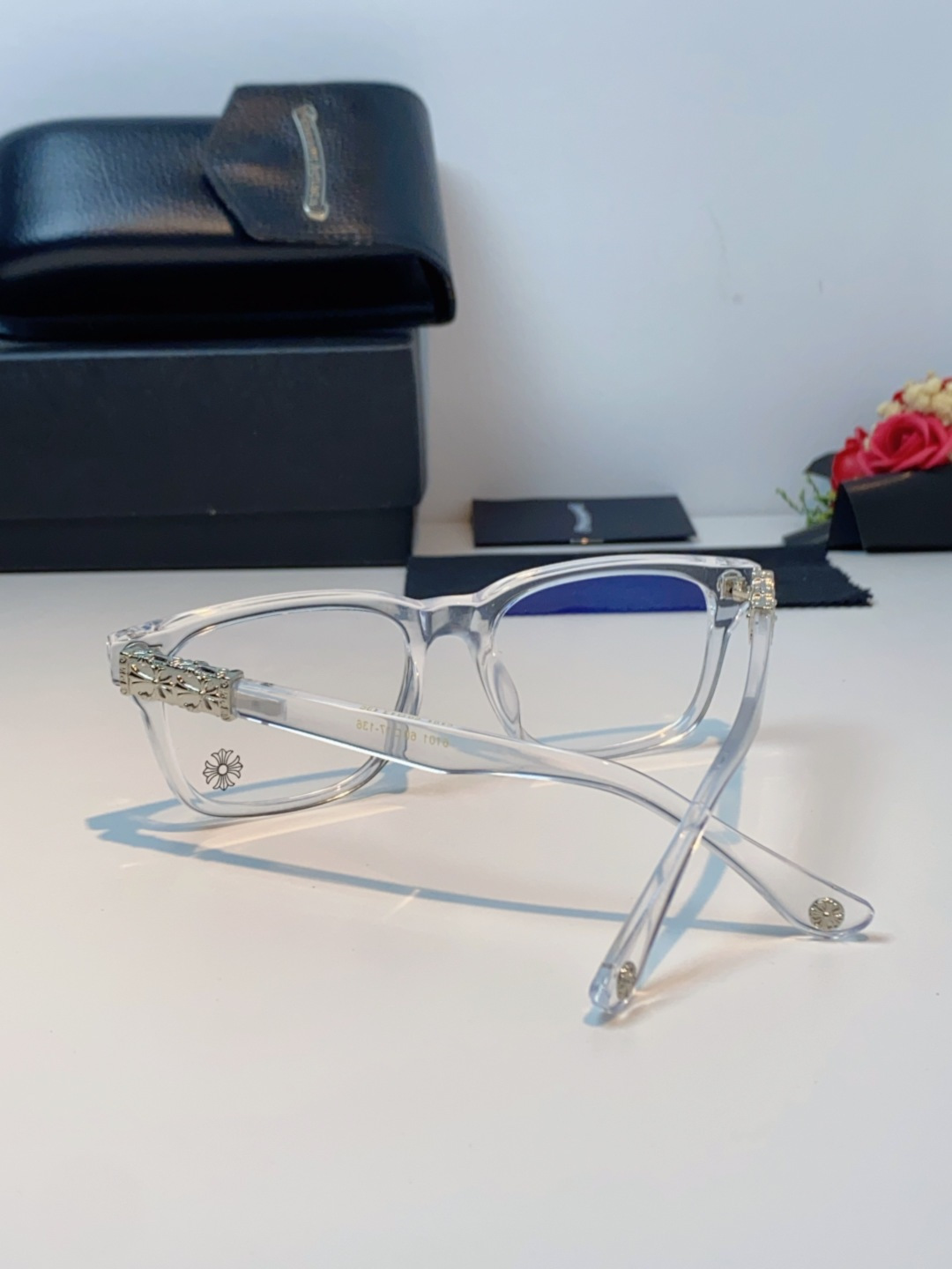 Chrome Hearts克罗心 2025新款经典十字花徽标平光镜眼镜框光学镜架男女近视眼镜