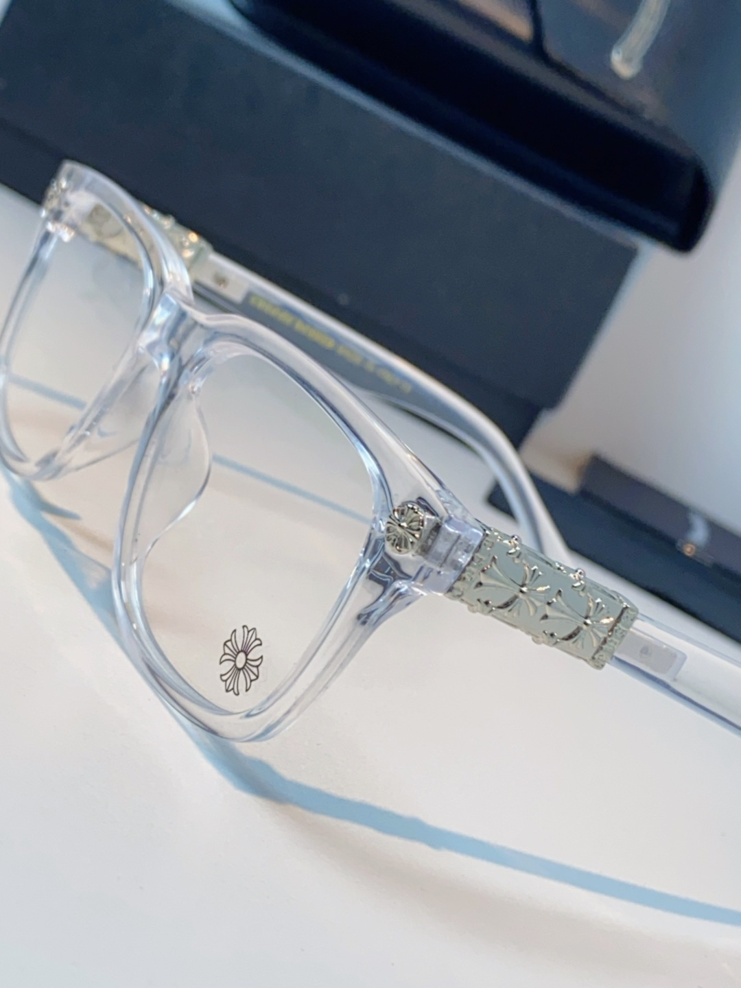 Chrome Hearts克罗心 2025新款经典十字花徽标平光镜眼镜框光学镜架男女近视眼镜